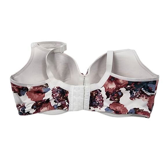 Cacique Floral Lightly Lined Medium Coverage Balconette Underwire Bra Size 40DDD - Picture 4 of 4
